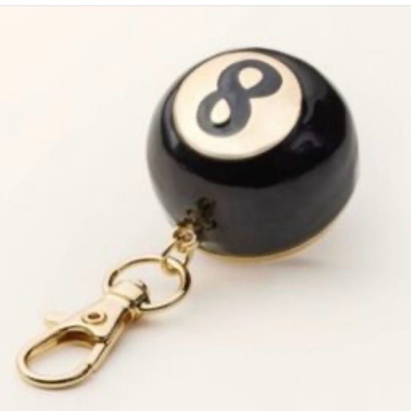 kate spade Accessories - kate spade x target Black & Gold 8-Ball Keychain Charm